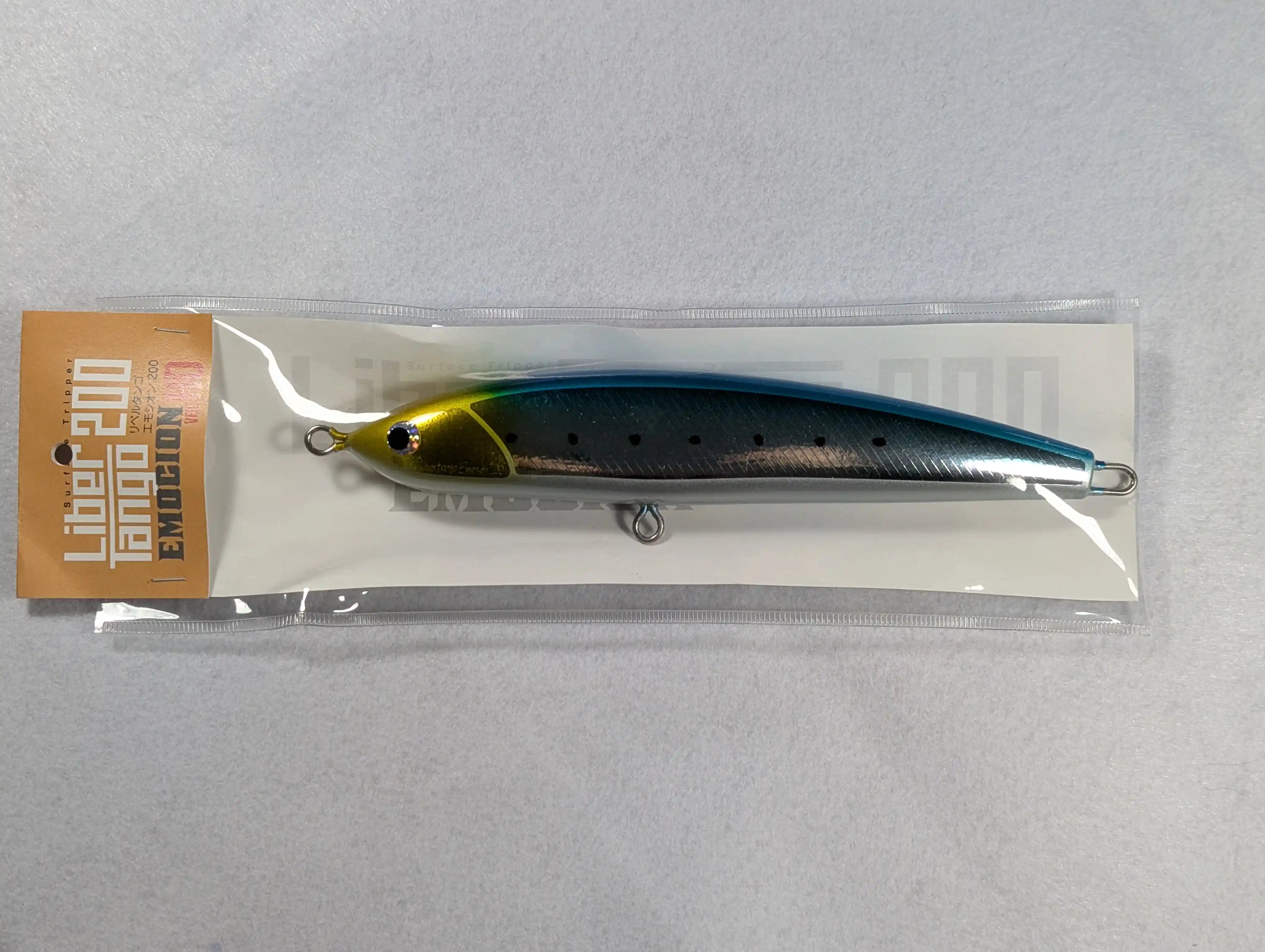 Fish Trippers Village Liber Tango Emocion 200 Ver HD Topwater Stickbait Gold Head Sardine