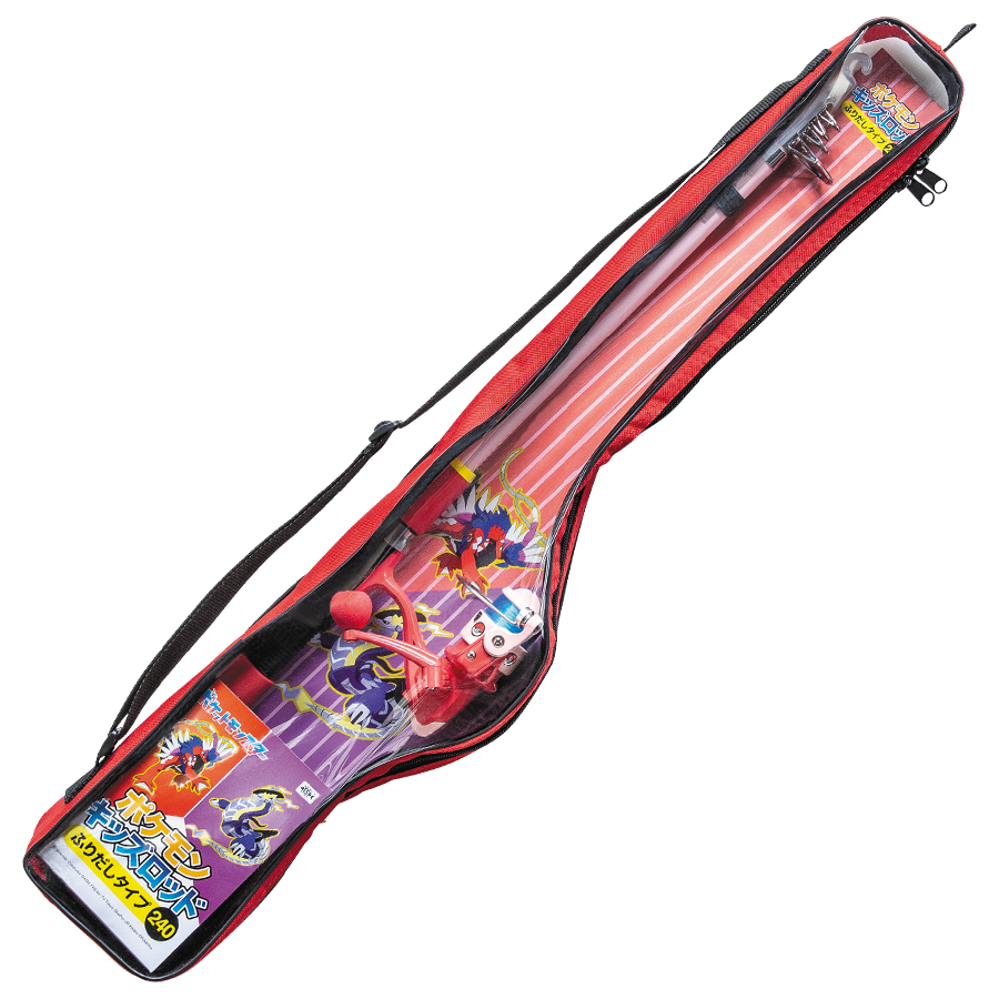 Valleyhill Pokémon 240 Red Scarlet Kids Fishing Rod Combo