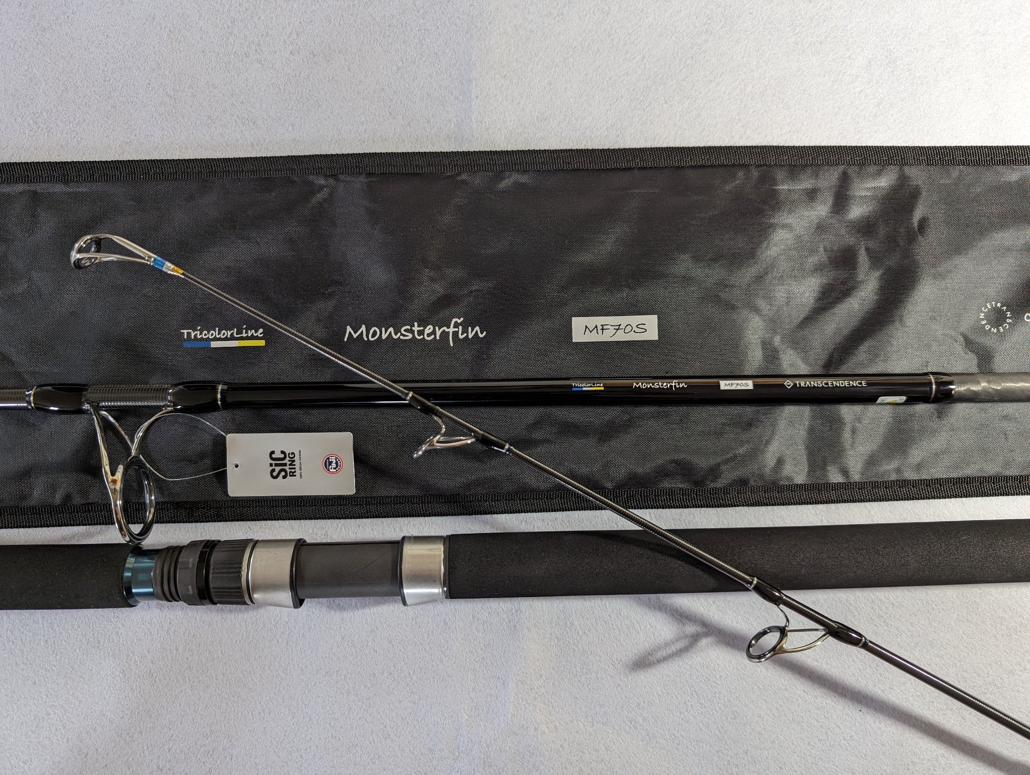 Monsterfin70S Zoom in view to spec, reel seat,  and tip section