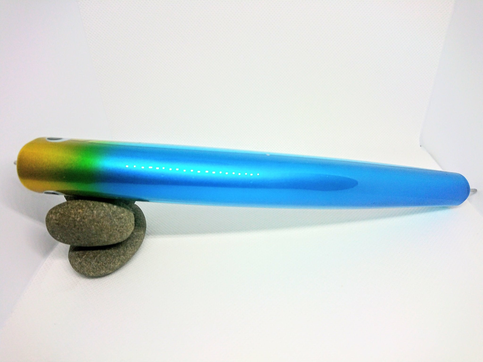 Fish Trippers Village Espuma 220F Topwater Popper Chart Head Blue Silver